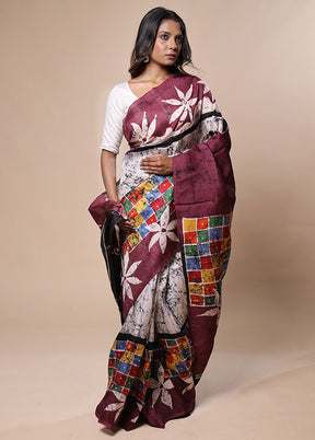 Multicolor Printed Pure Silk Saree Without Blouse Piece