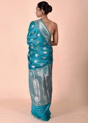 Firoza Banarasi Silk Saree With Blouse Piece