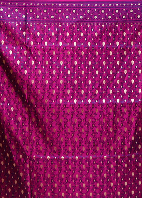 Purple Tanchoi Silk Saree With Blouse Piece