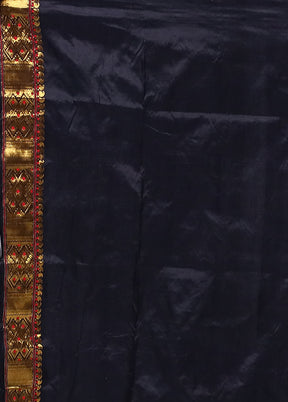 Black Handloom Assam Pure Silk Saree With Blouse Piece