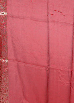 Red Dupion Silk Saree With Blouse Piece