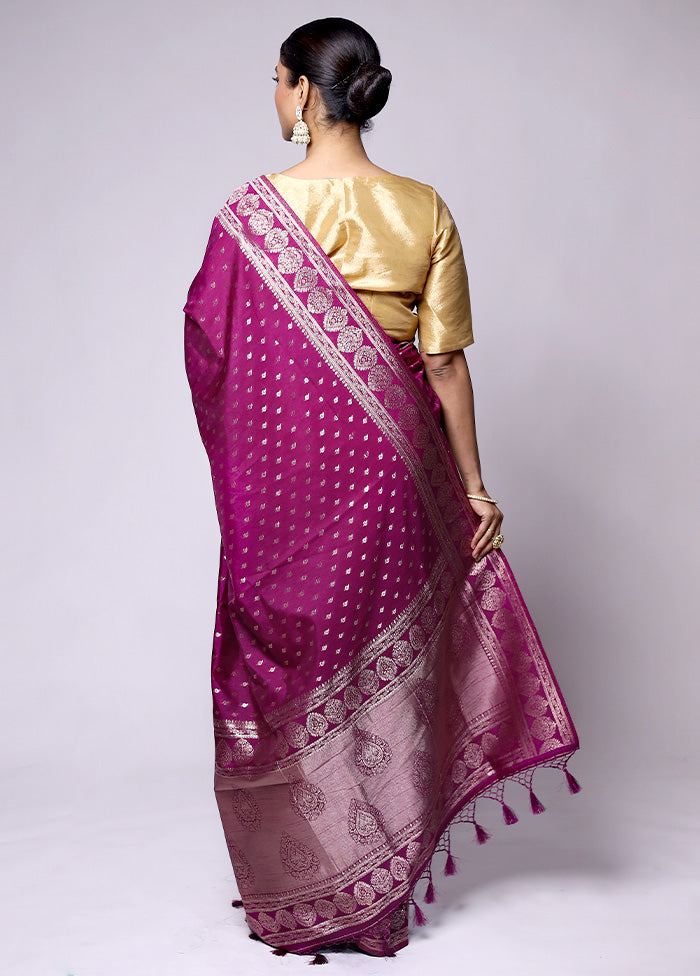 Pink Dupion Silk Saree With Blouse Piece