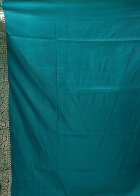 Blue Tanchoi Silk Saree With Blouse Piece