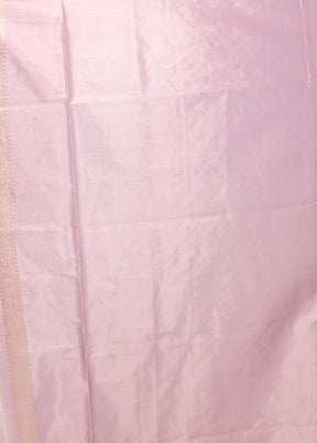 Pink Tissue Silk Saree With Blouse Piece