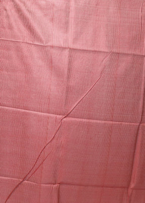 Pink Tussar Silk Saree With Blouse Piece