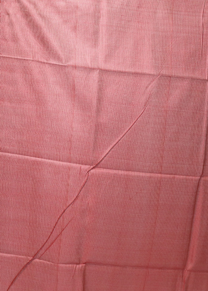 Pink Tussar Silk Saree With Blouse Piece