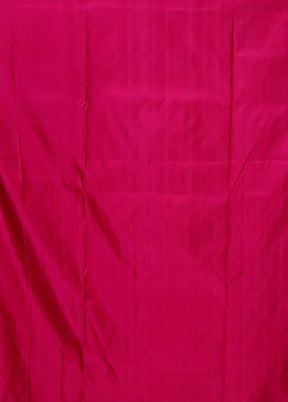 Pink Handloom Banarasi Pure Silk Saree With Blouse Piece