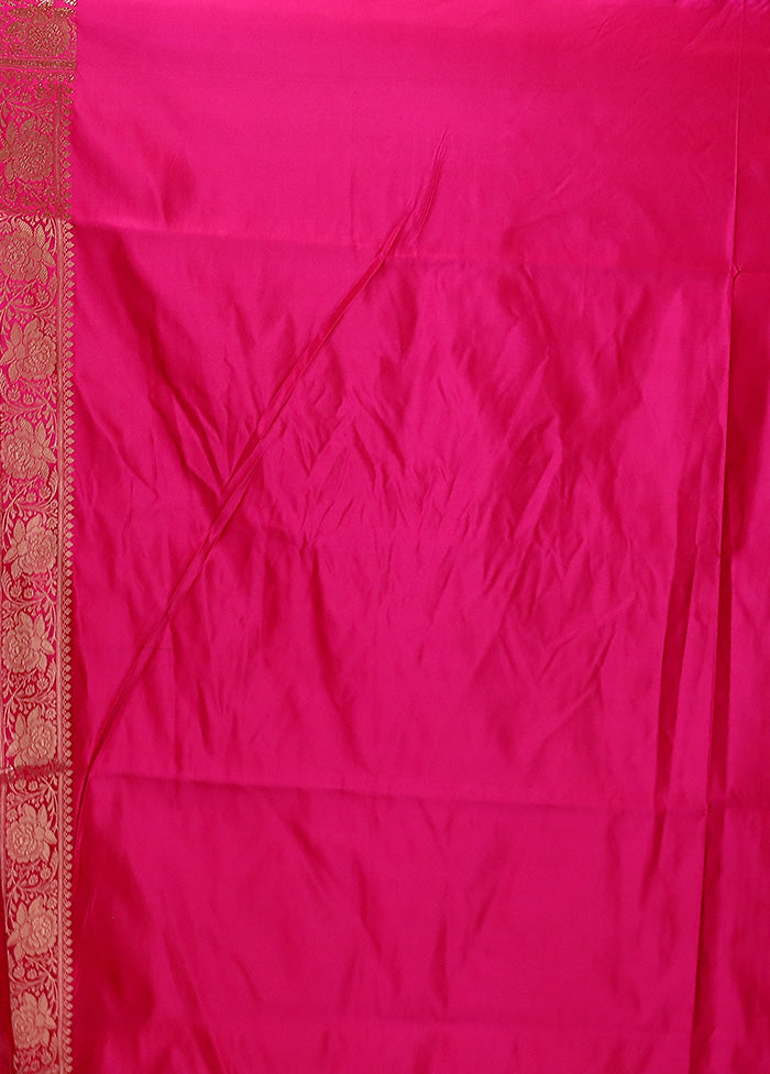 Wine Banarasi Silk Saree With Blouse Piece