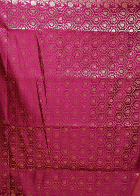 Purple Banarasi Silk Saree With Blouse Piece