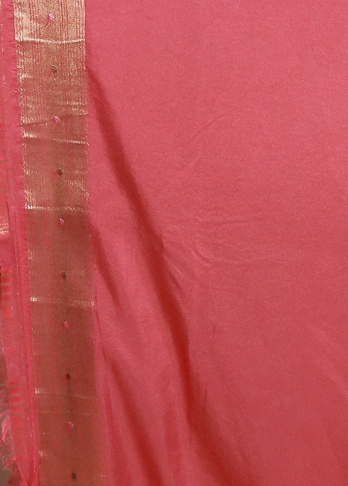 Pink Georgette Saree With Blouse Piece