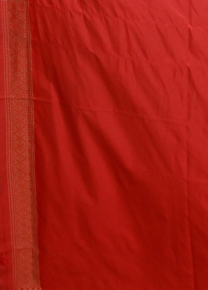 Red Uppada Silk Saree With Blouse Piece