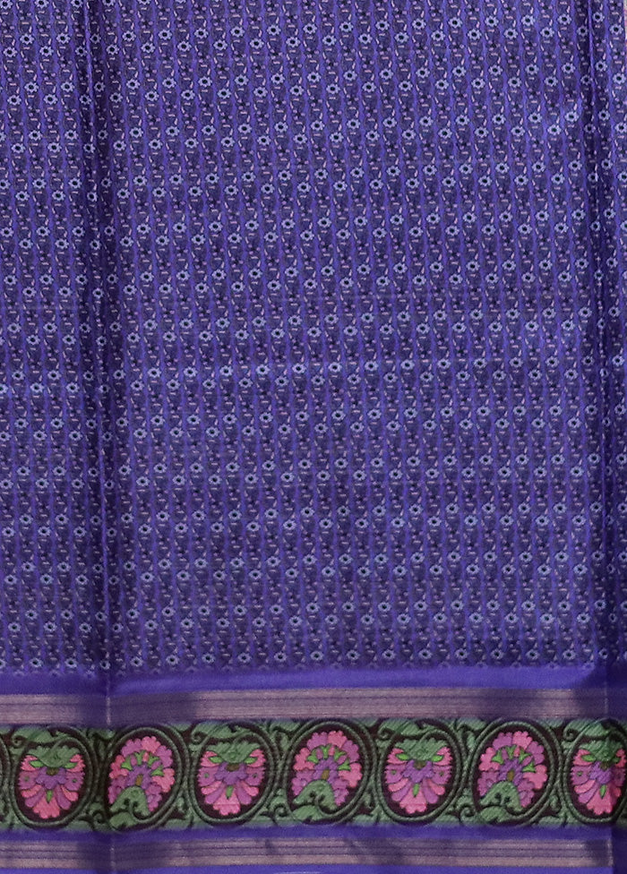 Purple Dupion Silk Saree With Blouse Piece