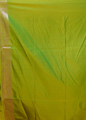 Green Katan Silk Saree With Blouse Piece