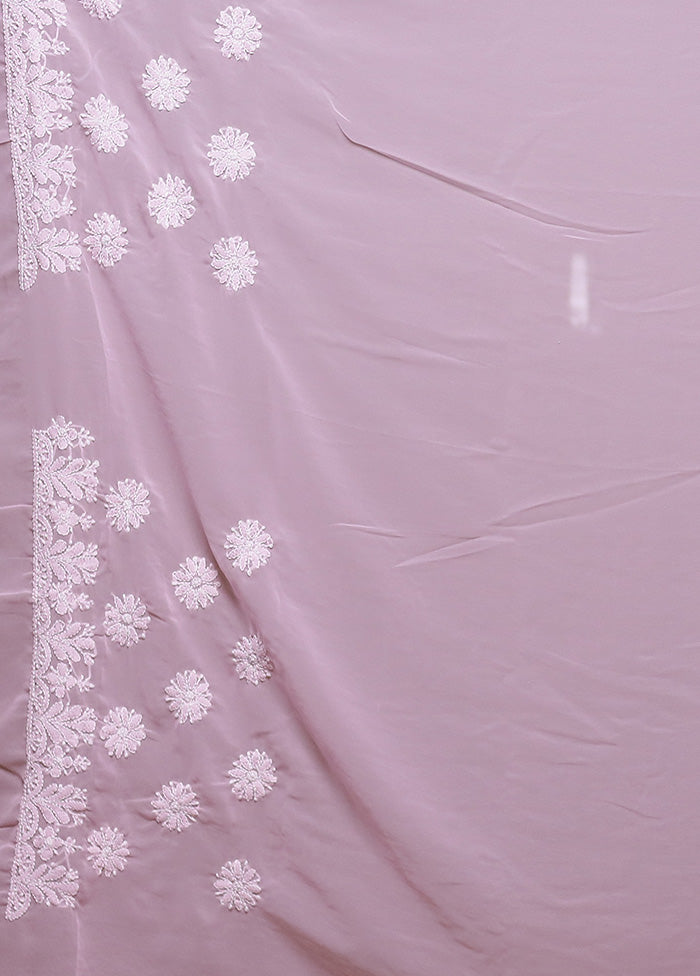 Pink Pure Cotton Saree With Blouse Piece