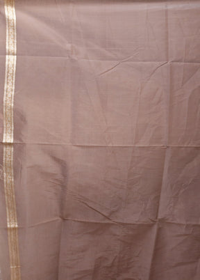 Grey Kora Silk Saree With Blouse Piece