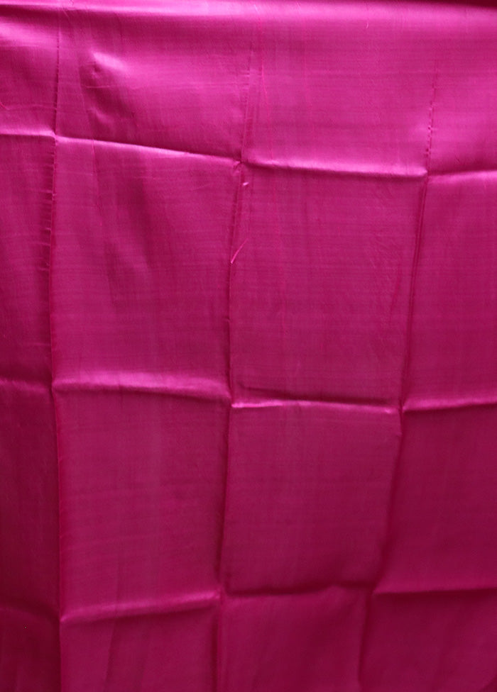 Pink Printed Pure Silk Saree Without Blouse Piece