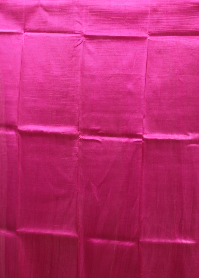 Pink  Printed Pure Silk Saree Without Blouse Piece