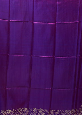 Purple Pure Bishnupuri Silk Saree Without Blouse Piece