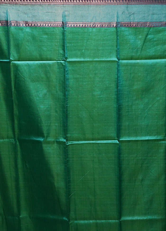 Green Pure Bishnupuri Silk Saree Without Blouse Piece