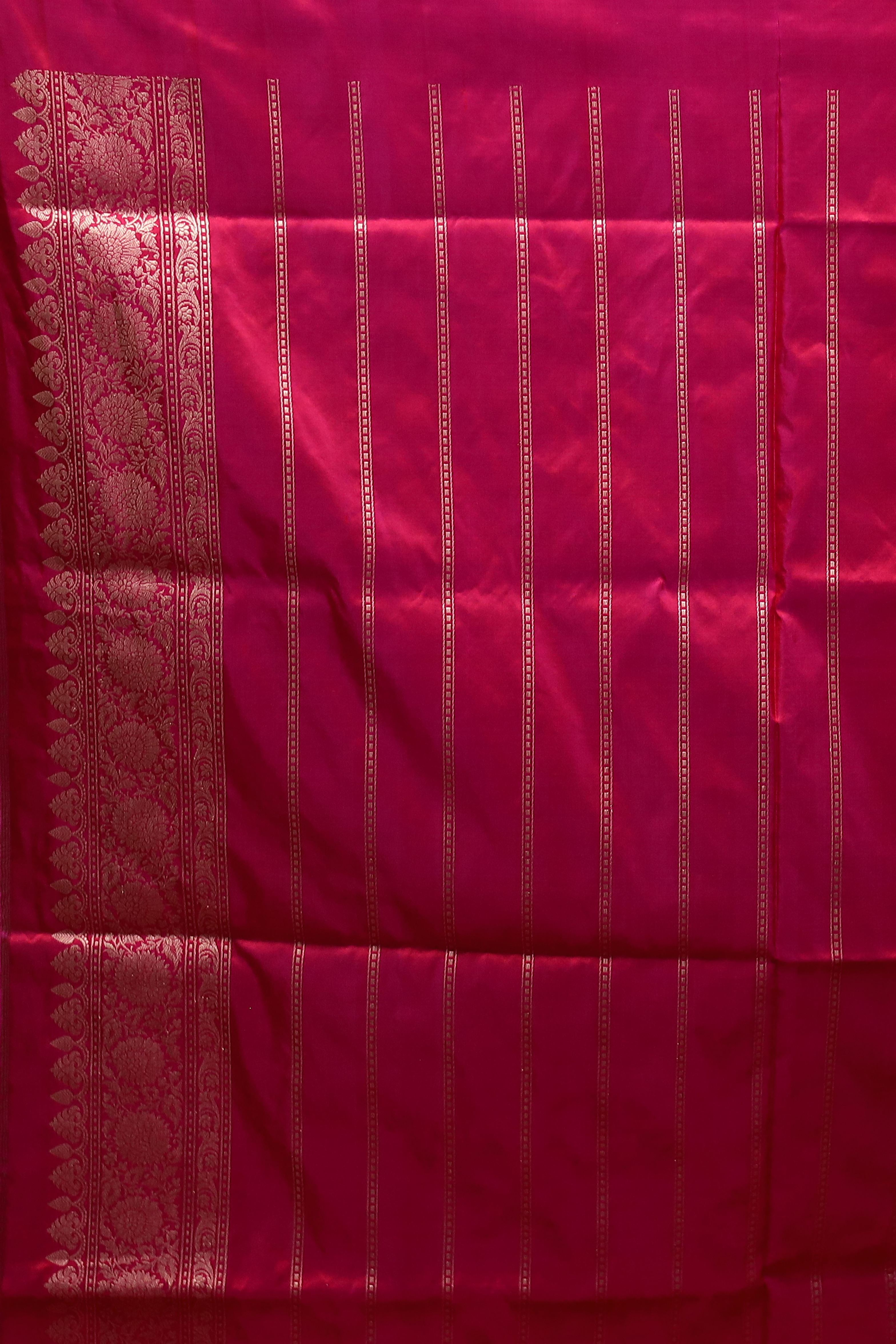 Pink Handloom Katan Pure Silk Saree With Blouse Piece