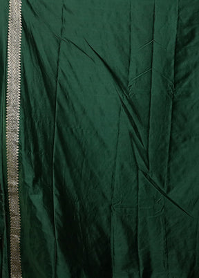 Green Dupion Silk Saree With Blouse Piece