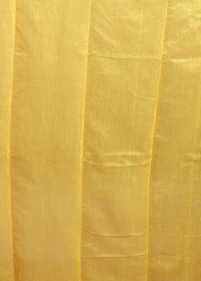 Yellow Tant Jamdani Saree Without Blouse Piece