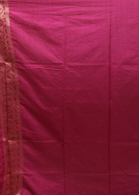 Pink Dupion Silk Saree With Blouse Piece