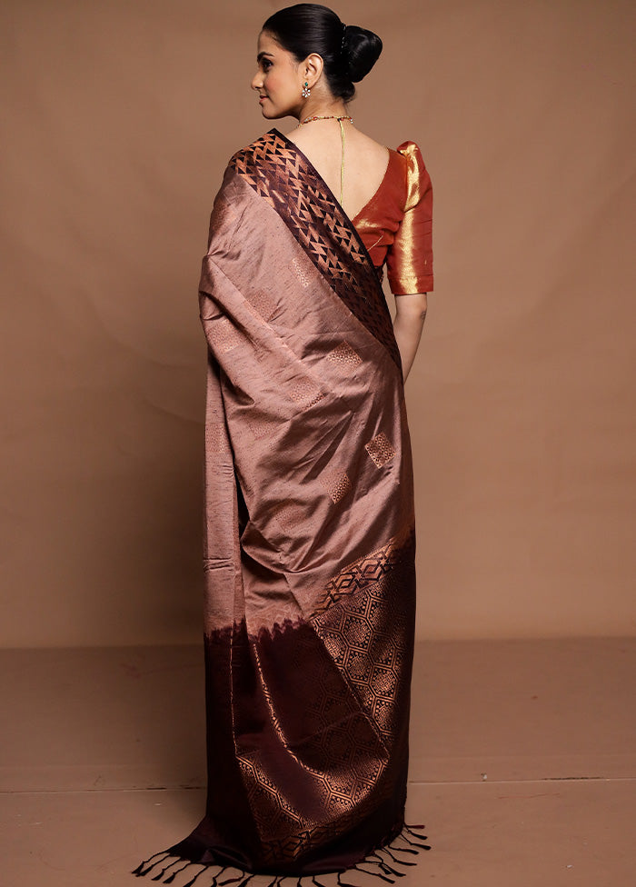 Beach Dupion Silk Saree With Blouse Piece