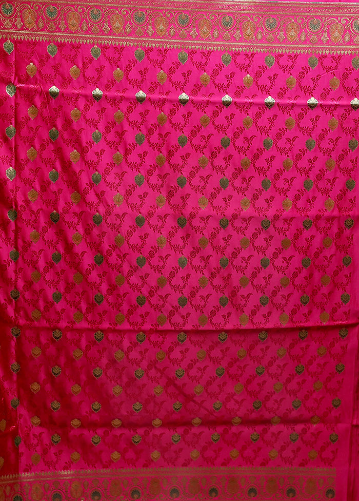 Wine Handloom Tanchoi Pure Silk Saree With Blouse Piece