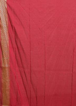 Pink Georgette Saree With Blouse Piece