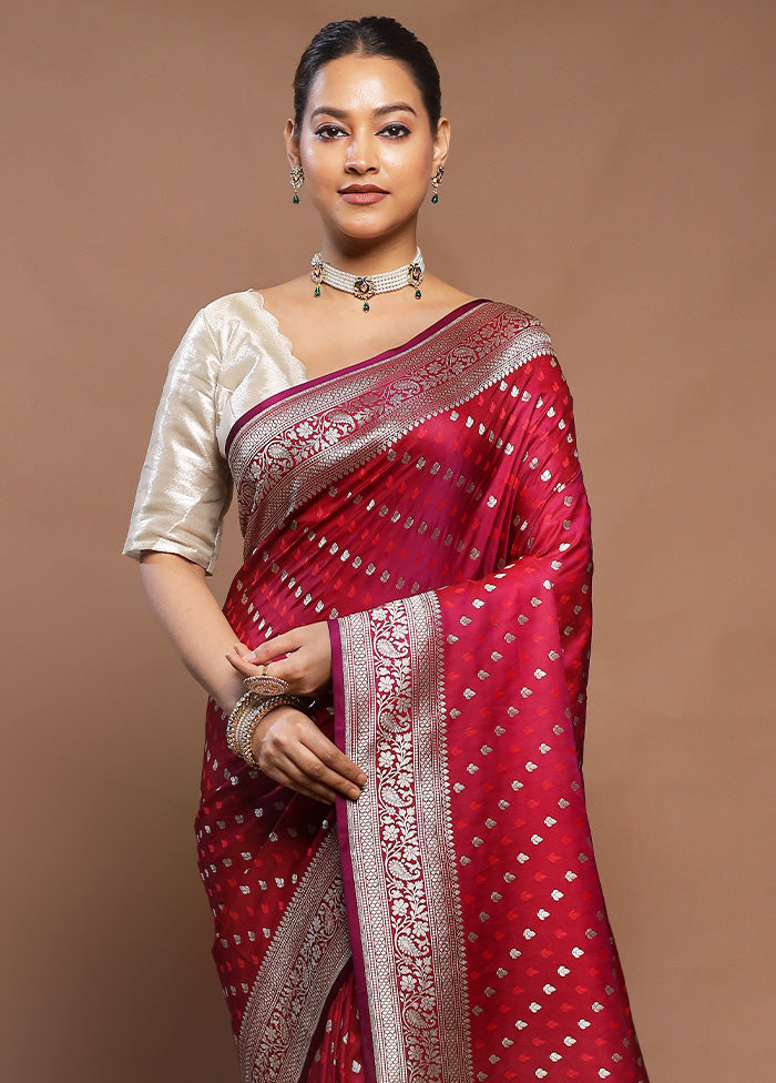 Purple Katan Silk Saree With Blouse Piece