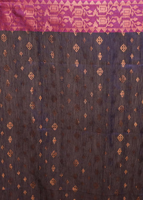 Blue Cotton Saree With Blouse Piece