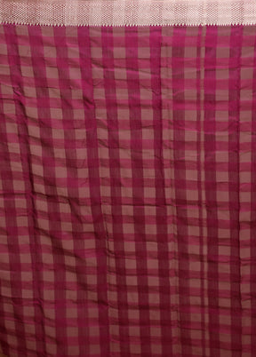 Pink Cotton Saree With Blouse Piece