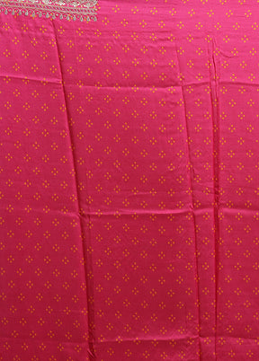 Pink Handloom Chiffon Pure Silk Saree With Blouse Piece