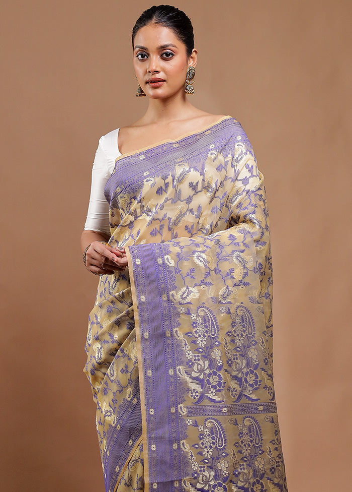 Beach Kora Silk Saree With Blouse Piece