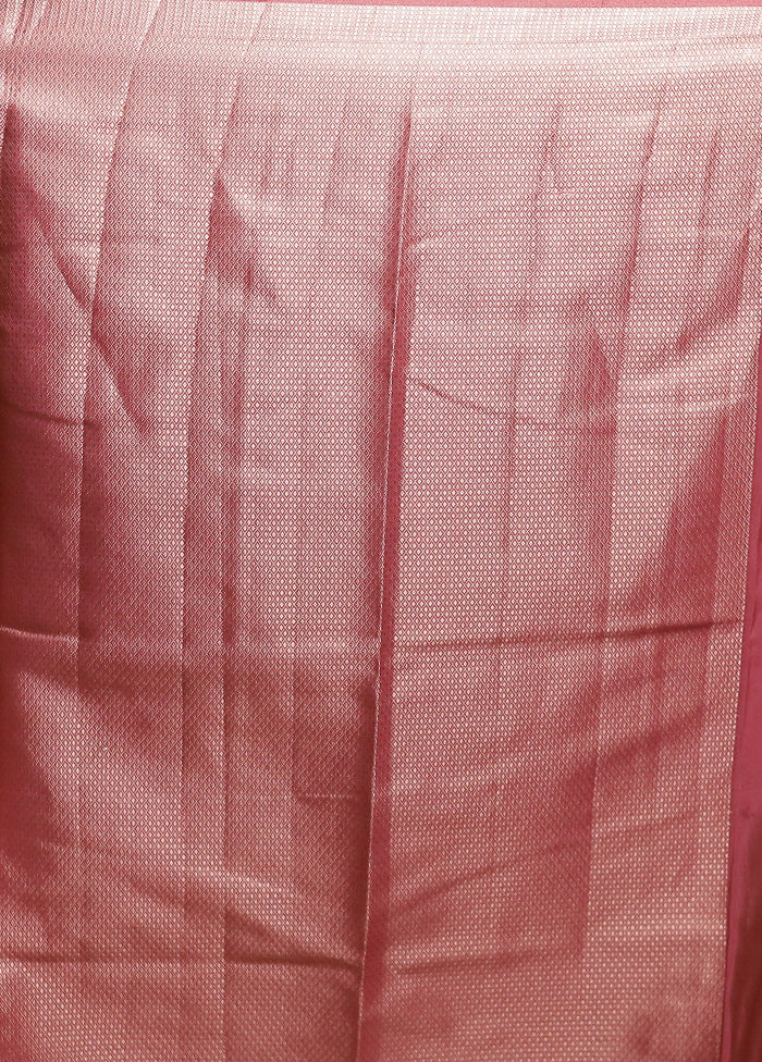 Pink Tissue Silk Saree With Blouse Piece