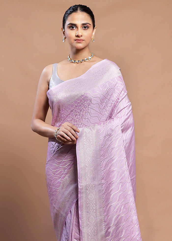 Purple Georgette Saree With Blouse Piece