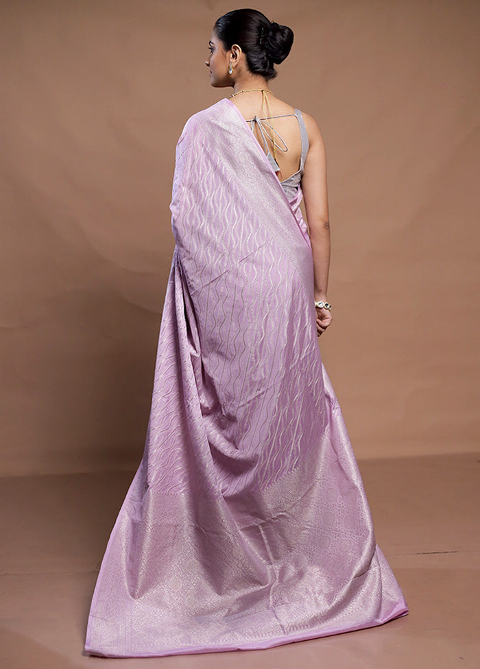 Purple Georgette Saree With Blouse Piece