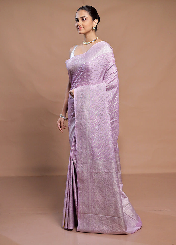 Purple Georgette Saree With Blouse Piece