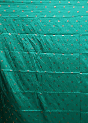 Green Dupion Silk Saree With Blouse Piece