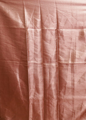 Pink Crushed Tissue Silk Saree With Blouse Piece