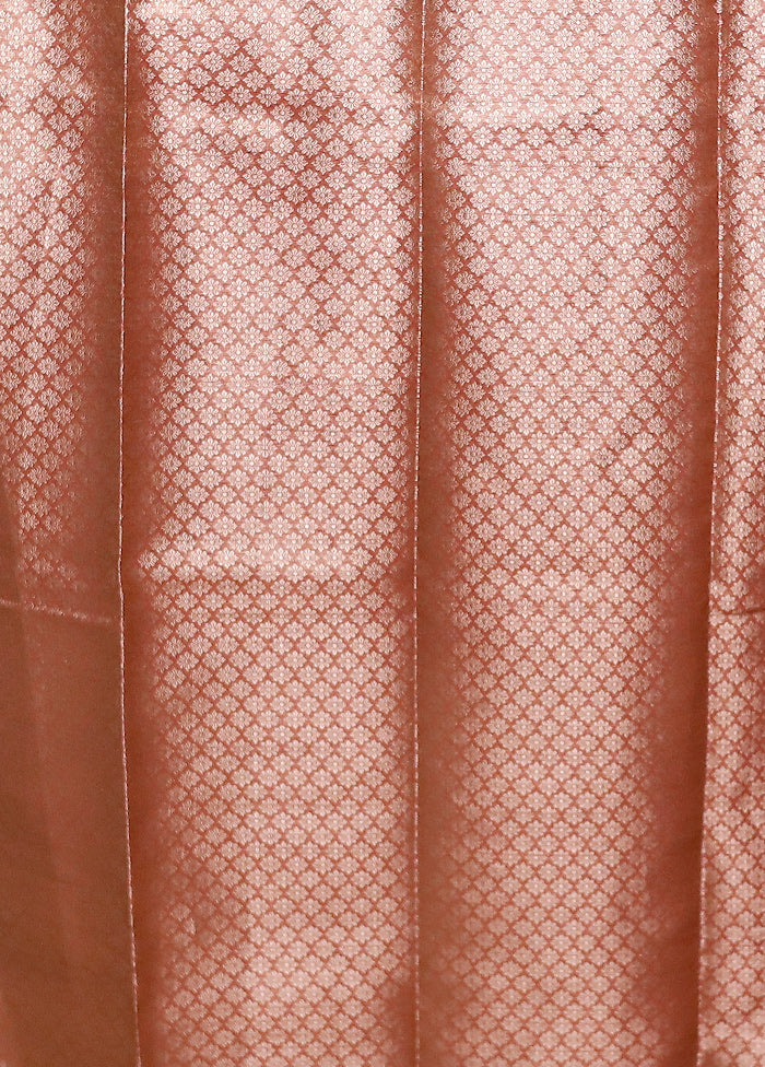 Rust Tissue Silk Saree With Blouse Piece