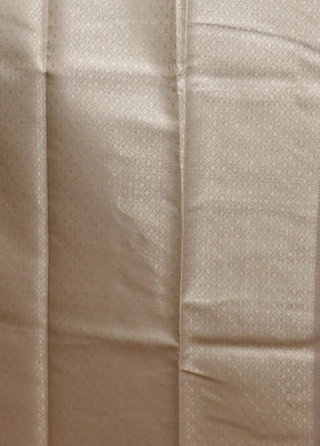 Cream Kora Silk Saree With Blouse Piece