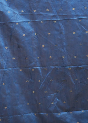 Blue Cotton Saree With Blouse Piece
