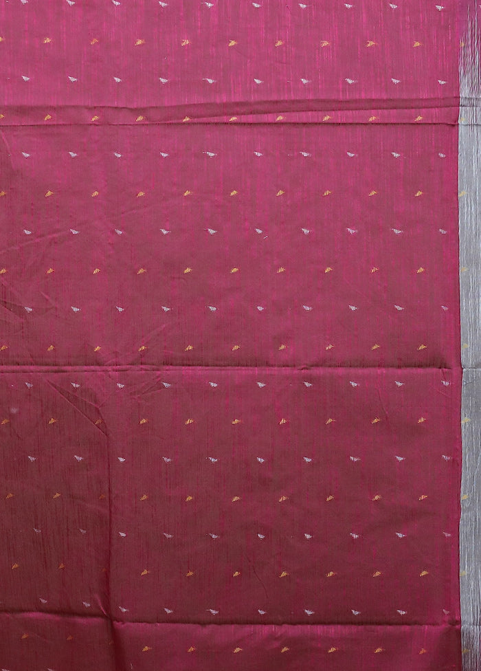 Pink Cotton Saree With Blouse Piece