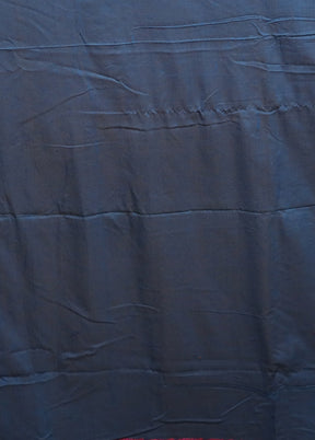 Blue Cotton Saree With Blouse Piece