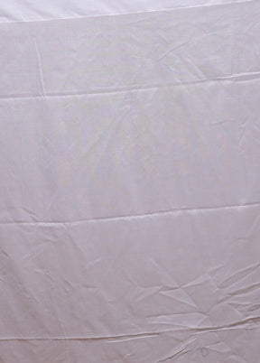 White Pure Cotton Saree With Blouse Piece