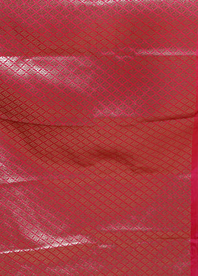 Pink Uppada Silk Saree With Blouse Piece