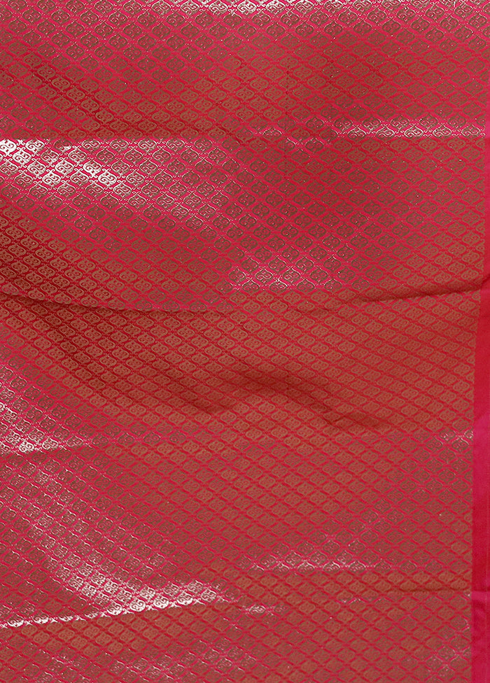 Pink Uppada Silk Saree With Blouse Piece