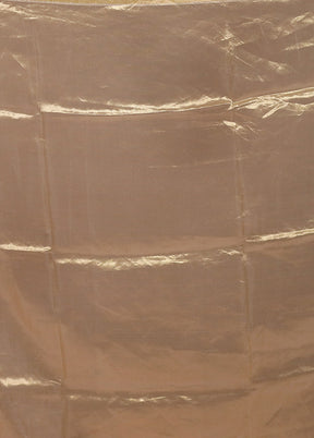 White Handloom Tussar Pure Silk Saree With Blouse Piece